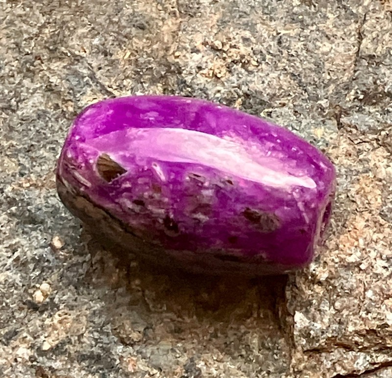 Vintage Sugilite Barrel Bead Huge 67ct. South Africa Drilled 25mm