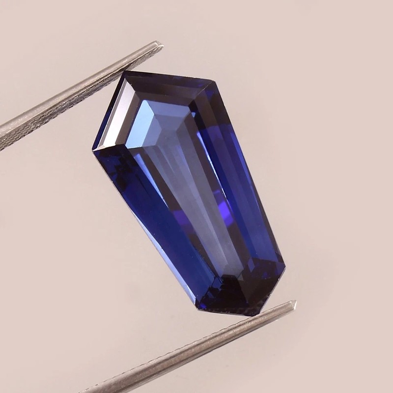 Natural Ceylon Blue Sapphire 35 Ct Fancy Cut Certified Loose Gemstone