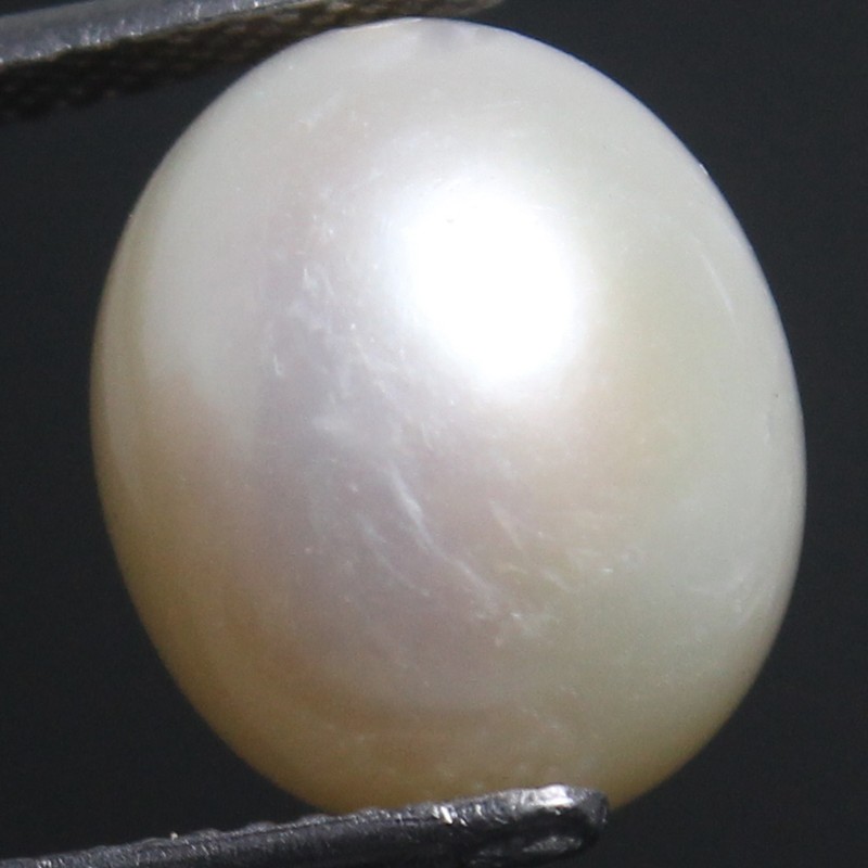 Natural South Sea 8.45 Ct "Cook Islands" 12.00 MM Round Moon White Loose Pearl gallery