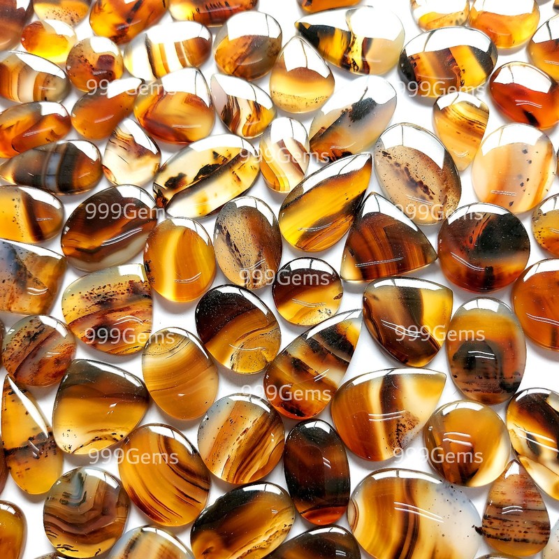 Top Grade Montana Agate Cabochon Loose Gemstone Lot 2000 Cts For Silver Jewelry