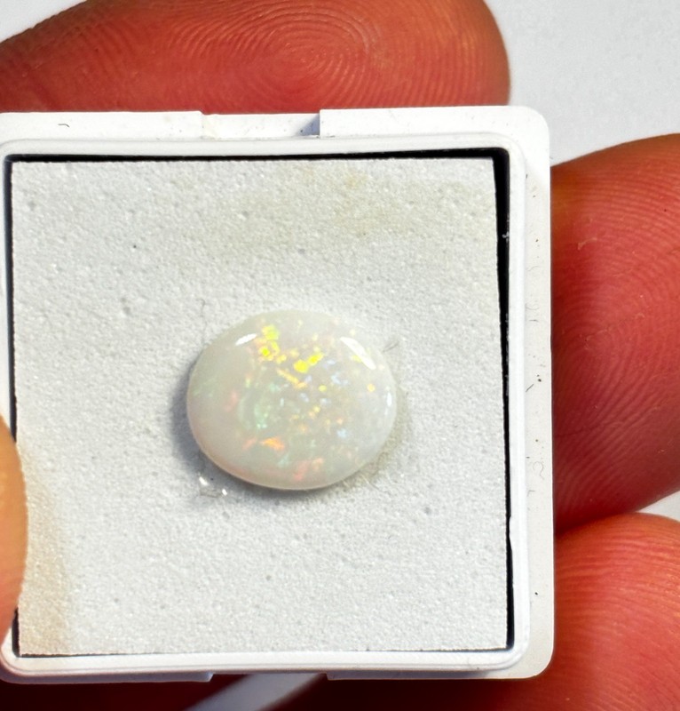 Olympic Natural Opal Oval White Australian Cabochon Gemstone 1.25 carats EO-981 gallery