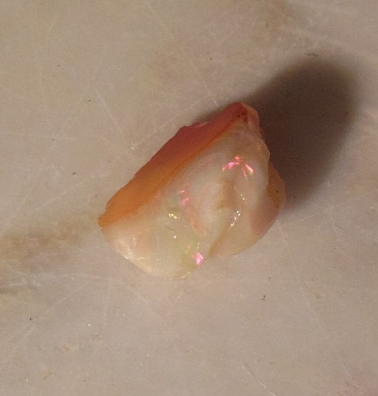 Mexican Precious Fire Opal, Rare Play of Color, Natural, Solid, 7.30ct, VIDEO! gallery