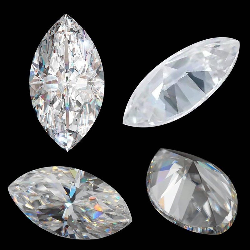 1~3 ct D Colorless Marquise Cut VVS1 Moissanite Stone Loose Gemstones & GRA gallery