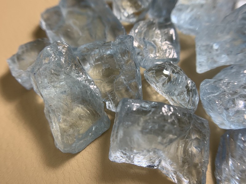 Nice Aquamarine Rough Lot 107 Cts / 21 Grams Natural Blue Colour From Mozambique gallery