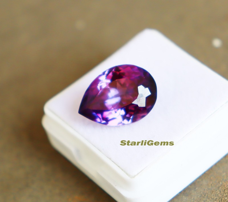 Multi Color Changing Alexandrite Pear Cut 10-12 Ct Top Gem of Russian Federation gallery