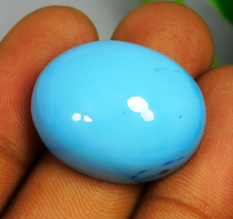 Natural 64.00 CT Turquoise Sleeping Beauty Oval Cabochon Cut Loose Gemstone
