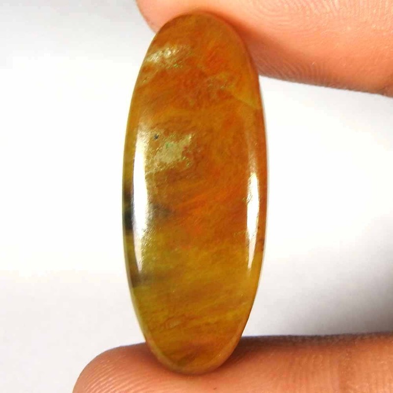 25.30Cts100%Natural Golden Power Pietersite Oval Cabochon Gemstone