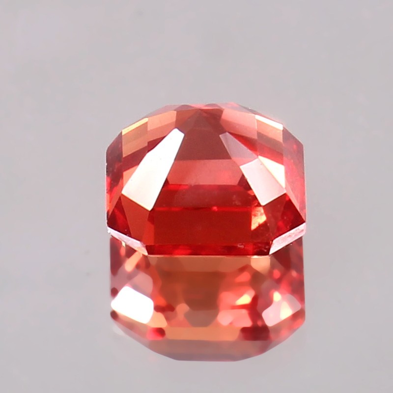 AAA Top Quality Natural Ceylon Padparadscha Sapphire Asscher Gemstone Cut 9x9 MM gallery