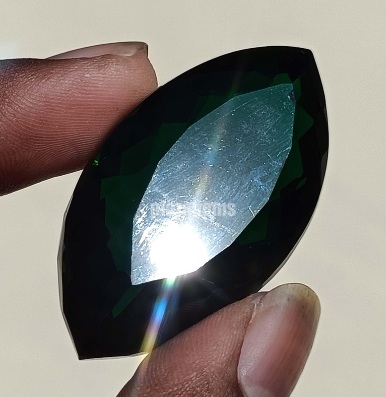 Moldavite Gemstone 145.20 Carats – Natural Marquise Cut – EGL Certified 5SDR gallery