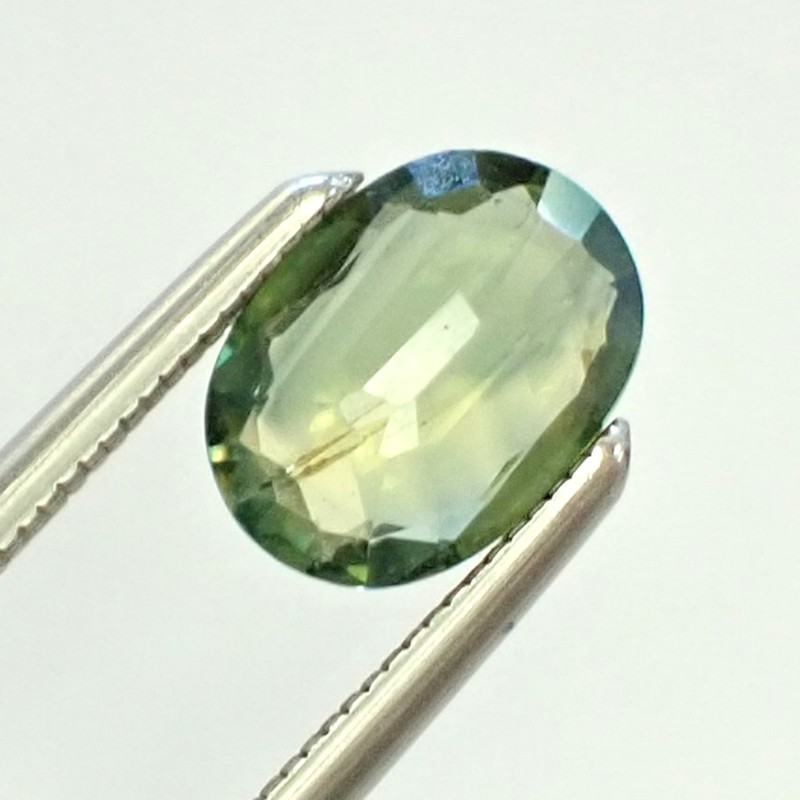 0.71ct Oval 6.7x4.9mm Green-Blue-Yellow Rare Natural Australian Parti Sapphire gallery