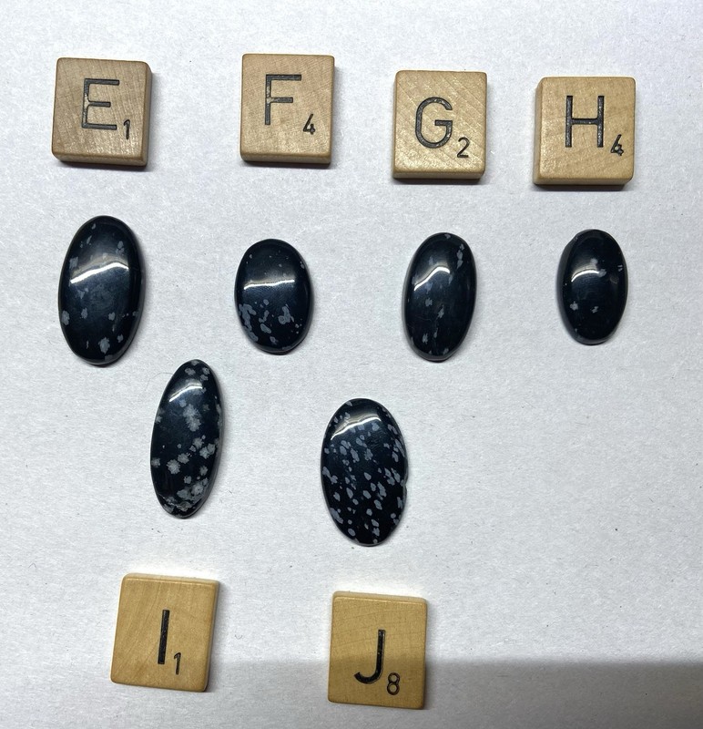 Snowflake Obsidian Medium Cabochon Natural Loose Gemstone-you choose- 25mm tall