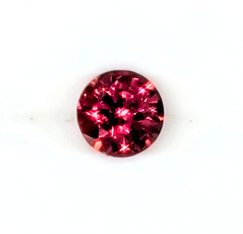 3.5mm Natural Sunset Red Spinel Round AAA+ Untreated Myanmar/Burma