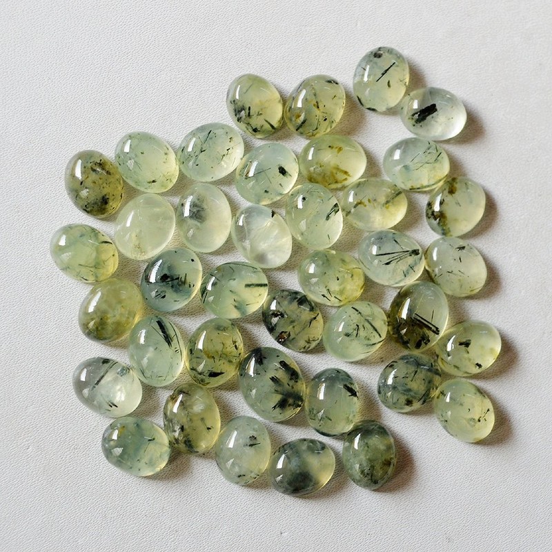 Prehanite Oval Cabochon 5x7mm To 20x25mm Natural Loose Gemstone