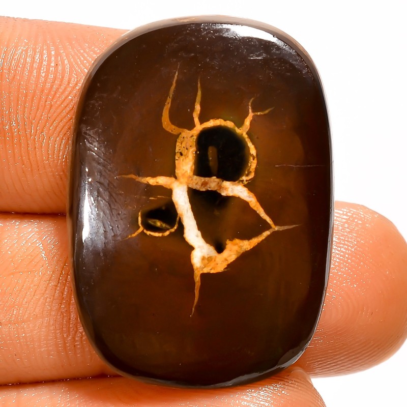 100% Natural Septarian Gronates Radiant Cabochon Gemstone 28 Ct 28X20X5mm A37326