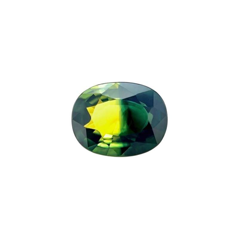 Unique GIA CERTIFIED Australian Parti Colour Sapphire 1.37ct Blue Yellow Oval