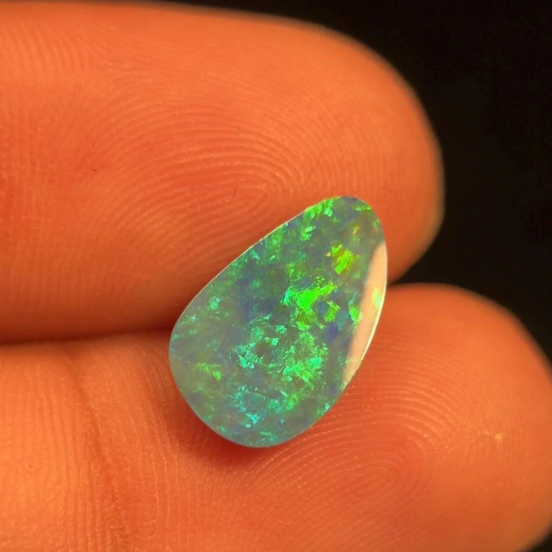 Natural Australian Fire Opal Gemstone, Loose Cabochon For Custom Jewelry Making