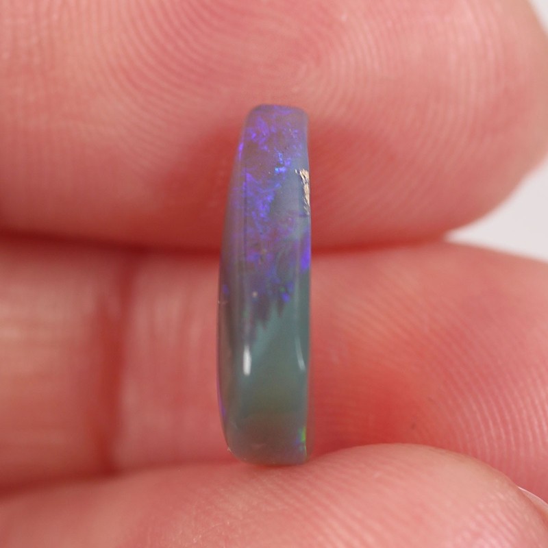 3.6 ct Natural Australian Opal, 11 x 14.5 x 3.7 mm Loose Solid Dark Crystal Opal gallery