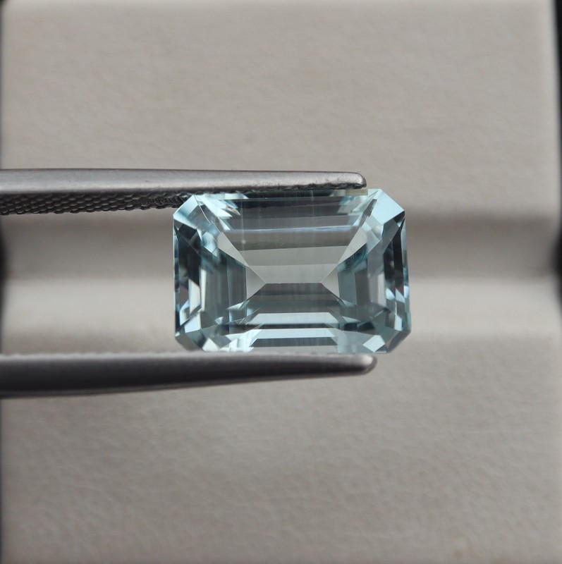 5 Ct AQUAMARINE Emerald Cut Stone, AAA Grade HIGH QUALITY Loose Stone Pendant gallery