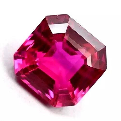 11 Ct+ Natural Certified Pink Ruby Asscher Cut Mozambique Loose Gemstone gallery