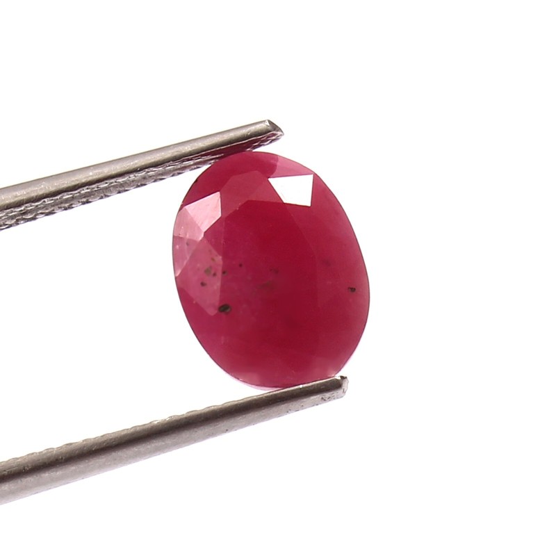 5.50 CT Johnson Mines Heated Natural CERTIFIED Ruby Oval Loose Gemstone Cut