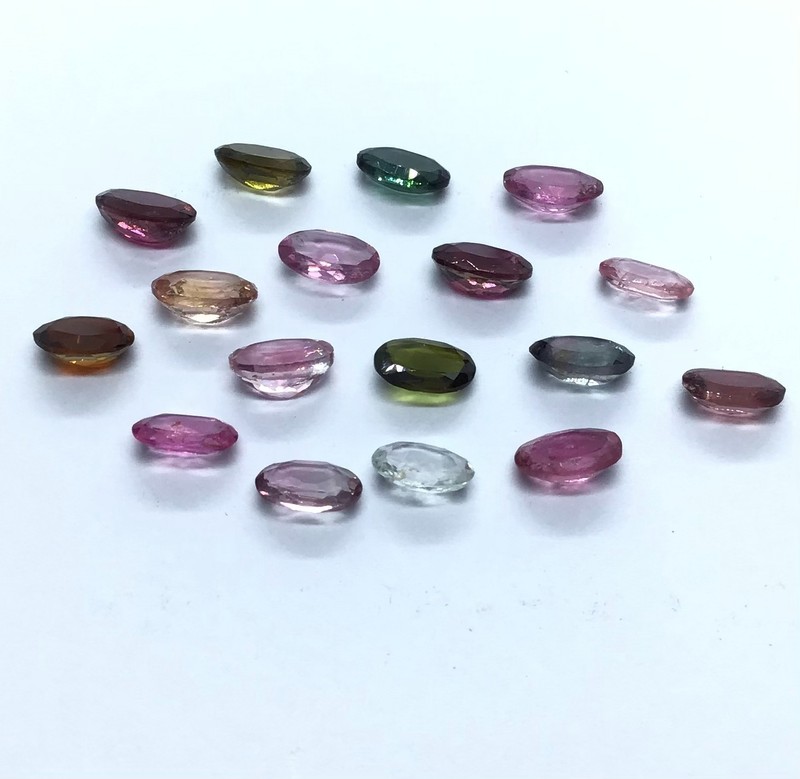 Natural Loose Gemstone Oval Cut Multi Tourmaline For Making All Type Jewelry gallery