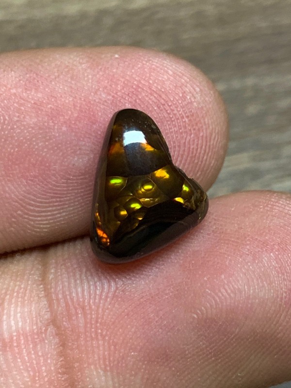 Natural Fire Agate Cabochon Gemstone 3.60crt Mexican Multicolor Loose Stone gallery