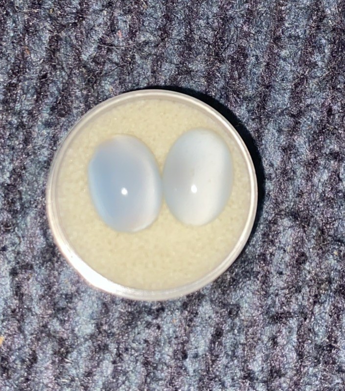 Vtg Moonstone Cabochons 15mm x 13mm Oval