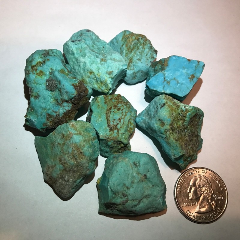 SLEEPING BEAUTY TURQUOISE NUGGETS ROUGH - 1/4 POUND LOT - VERY HIGH QUALITY gallery