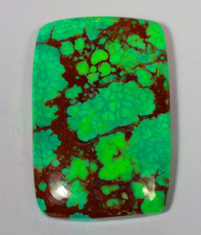 67 Ct 6X24X37 mm Natural Variscite/Chalcosiderite Fancy Cabochon Gemstone KO-208