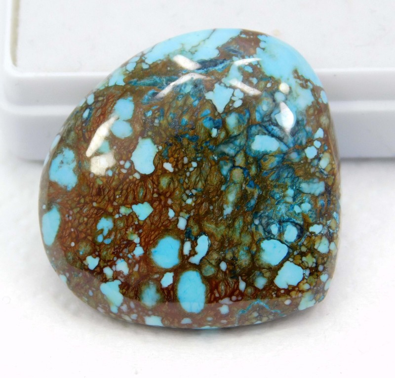 Natural 40.90 Ct Blue Turquoise Cabochon Cut From United States Loose Gemstone gallery
