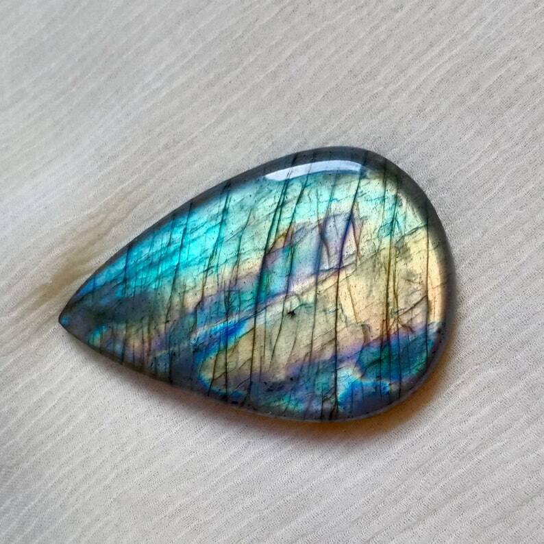 Attractive Multi Fire Labradorite Cabochon Loose Gemstone Cabochon 96 Carat Ston