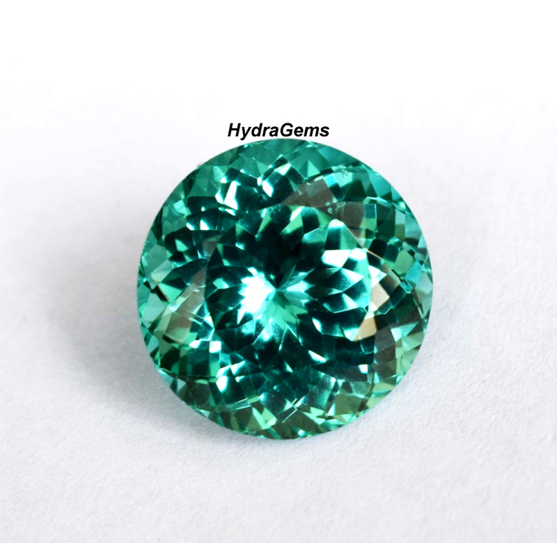 27-28 Ct Natural Montana Bluish Green Sapphire Big Size Round Cut Gemstone