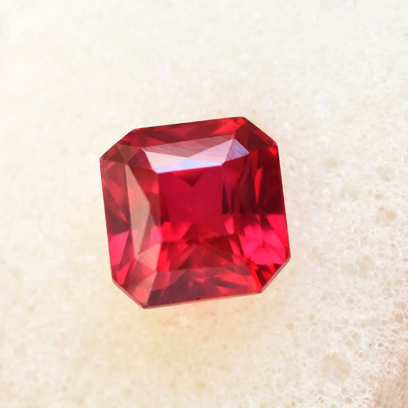 8x8mm PERFECT Square Shape CERTIFIED Natural Red Ruby Loose Gemstone For Her/Him