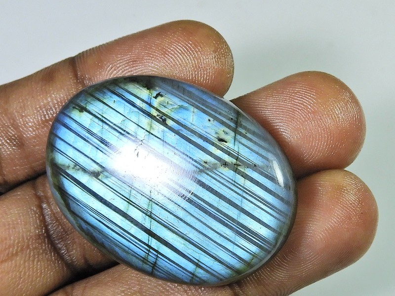 98Cts. Natural Labradorite Multi Fire Oval Cabochon Loose Gemstone 30X42X7MM