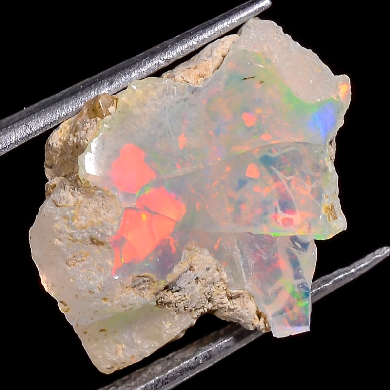 natural stunning fire ETHIOPIAN OPAL ROUGH specimen 5.45 Cts. (12x16x06 mm) F7