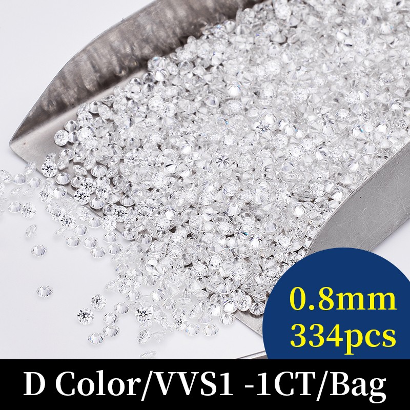US Small Size Wholesale Loose Moissanite Round GRA VVS D 0.8mm-2.9mm for Jewelry