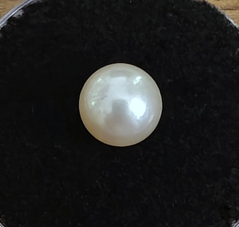 Pearl 1 White Loose Pearl Half-Drilled 7 mm High Luster