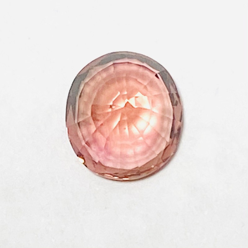 Certified 2.33ct 9x8mm Oval Facet Pink Orange Tourmaline Transparent Loose gallery