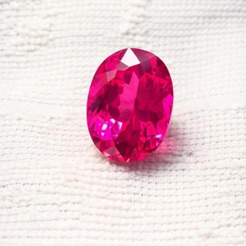 15 Ct Natural Ceylon Oval Cut Pink Sapphire Loose AAA Certified Gemstone gallery