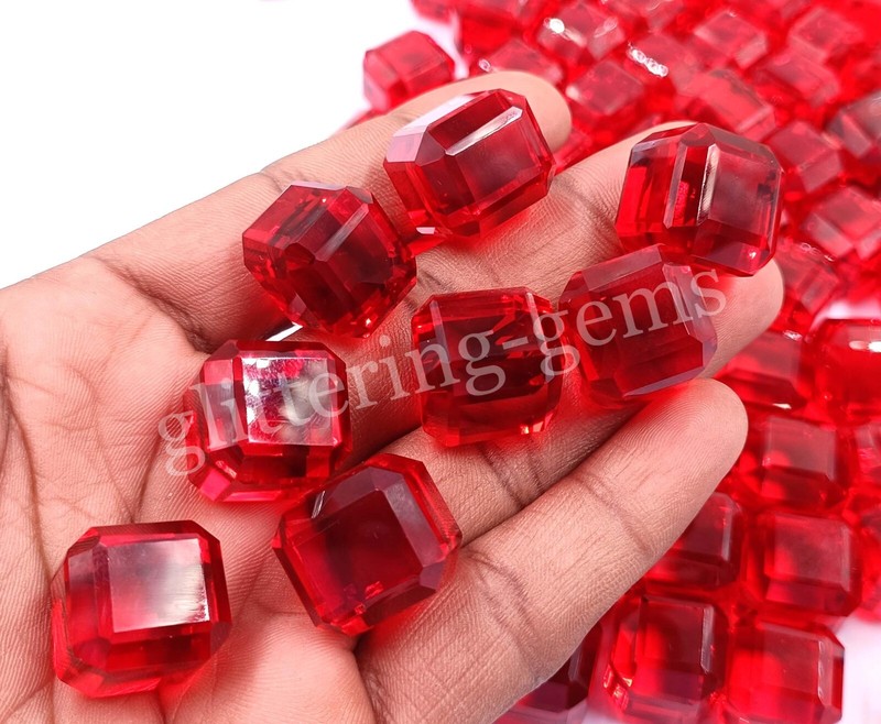 Hurry Up Now - 150 Carat Red Topaz Cube Lot IGL Certified Loose Gemstone 5SDI gallery