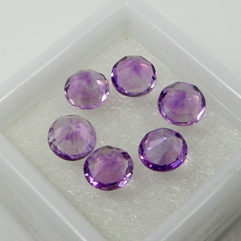 5.50 mm Round Natural Amethyst Loose Gemstone Light Violet Purple, 0.66 carat gallery