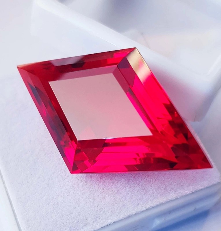 Natural Red Topaz 120 Ct Fancy Cut Brazilian AGL Certified Loose Gemstone