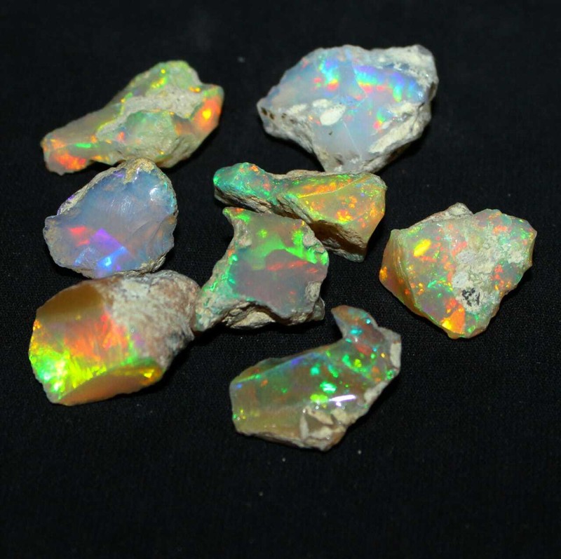 50 ct lot Natural Ethiopian Opal Rough stone, Raw Opal Crystal, welo opal rough