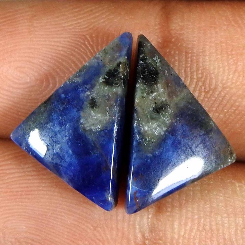 8.40Cts100%Natural Designer Blue Sodolite Pair Fancy Cabochon Gemstone