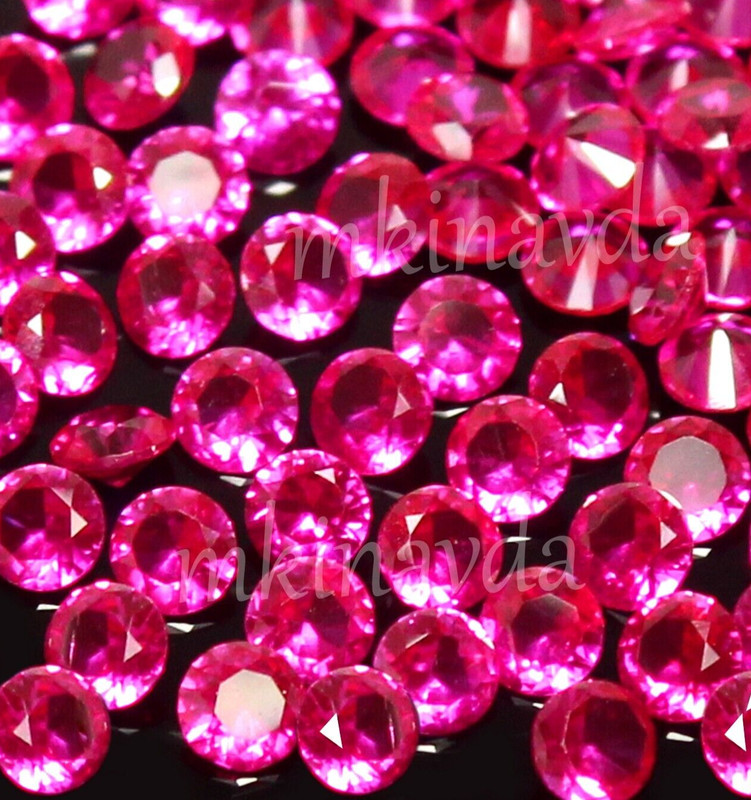 1000 Pcs Lot Natural Mogok Red Ruby Calibrated 1.40 MM Round Certified Gemstone