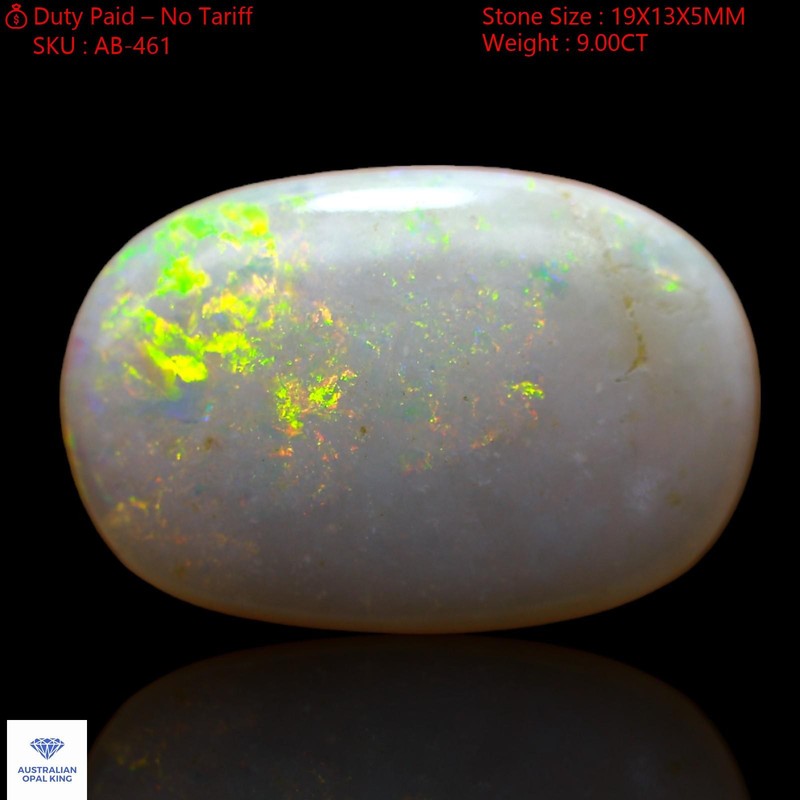 9.00 Cts Oval Fire Opal Cabochon Semiprecious Gemstone Natural 19x13x5 mm