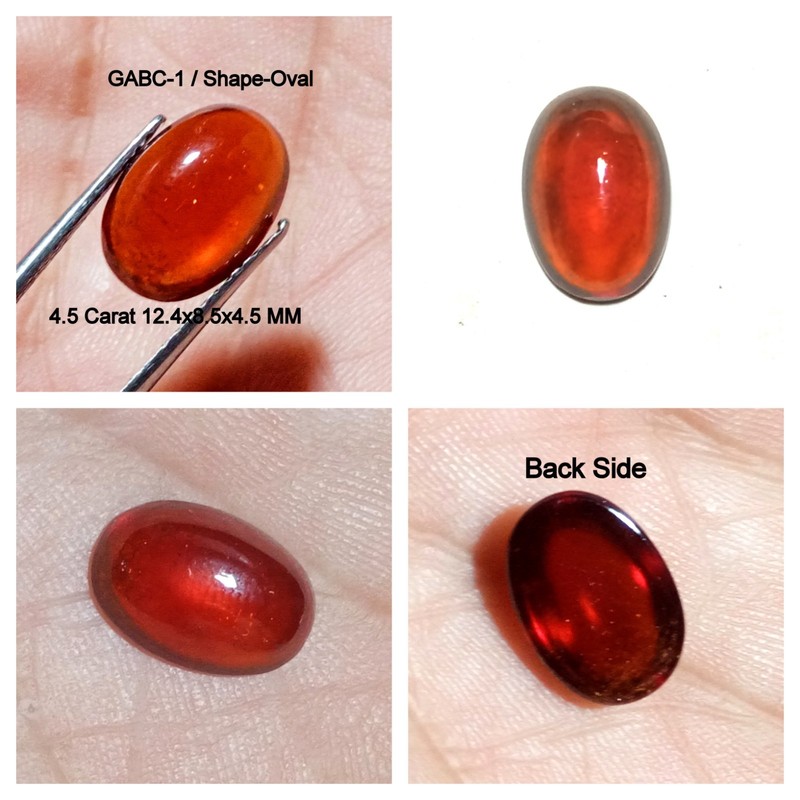 Natural Reddish Orange Color hessonite Garnet Oval/Round/Pear/Shape Cabochon