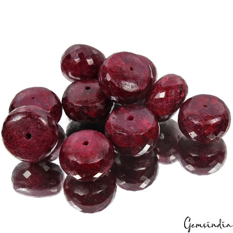 AAA Huge 25- 27mm Red Round Checkerboard Cut Beads For High End Jewelry Making gallery