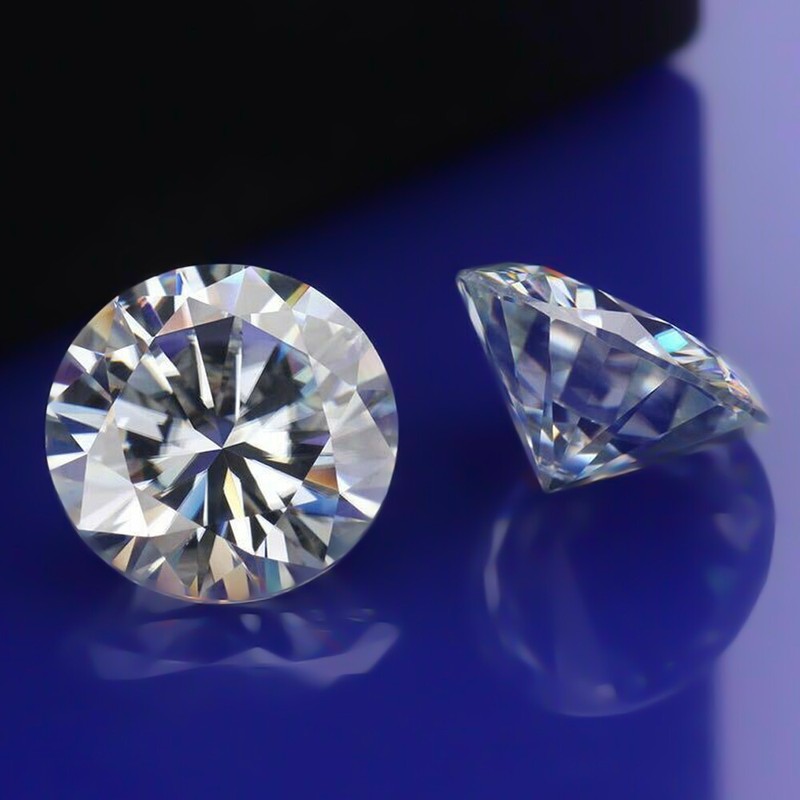 9.0 mm Round Cut Loose Moissanite Stone D Color Gemstones With Certificate gallery