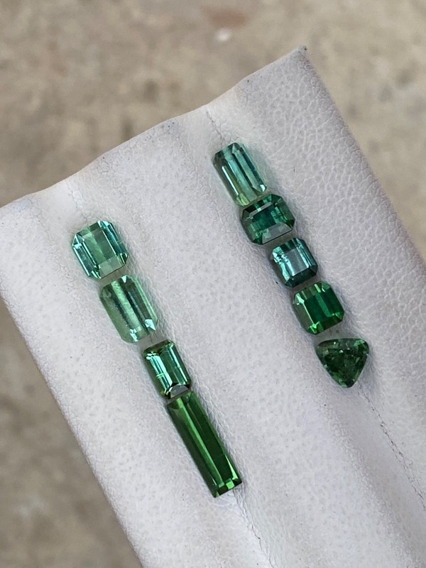 3.85 Ct Natural Cut Tourmaline Lot Mixed shape loose gemstone from Afghanistan. gallery